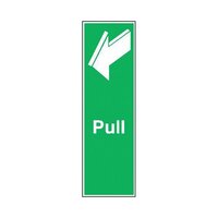 Safety Sign Pull 150x50mm Self-Adhesive (Universal symbol and colour scheme) FX0