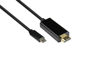 Adapterkabel USB-C™ Stecker an HDMI 2.0 Stecker, 4K / UHD @60Hz, CU, schwarz, 10m, Good Connections®