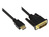 Anschlusskabel HDMI 19pol Stecker an DVI-D 24+1 Stecker, 24K vergoldete Stecker und Kupferkontakte,