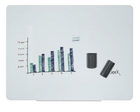 Bi-Office Magnetic Glass Whiteboard 1500x1200mm White