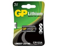 LITHIUM BATTERY CR123A Lithium CR123A, Single-use battery, CR123A, 3 V, 1-pack, BlackHousehold Batteries