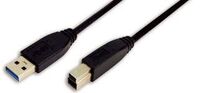1m USB 3.0 USB cable USB 3.2 Gen 1 (3.1 Gen 1) USB A USB B Black