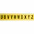 Consecutive numbers and letters for indoor use 22.00 mm x 38.00 mm 3430 U-Z, Black, Yellow, Rectangle, Removable, Black on yellow, Zelfklevende etiketten