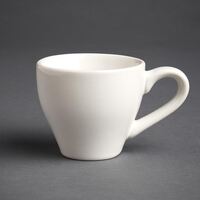 Olympia Cafe Espresso Cups in White Made of Stoneware 100ml / 3 1/2oz - 12