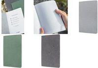 sigel Notizbuch ReUp DIN A5 liniert hellgrau 140 x 200 mm Softcover aus Kaffeebohnenschalen jedes Buch 1 Stück RU101
