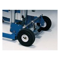 Lightweight work handler foot release brakes