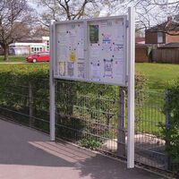 Freestanding outdoor noticeboards