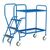 Order picking tray trolleys with 2 steel shelves
