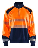 High Vis Sweatshirt Half Zip High Vis orange/marineblau