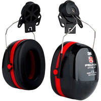 3M™ PELTOR™ Optime™ III Earmuffs, 34 dB, Black/Red Helmet Mounted H540P3E-413-SV
