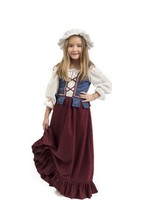 Disfraz de Tabernera Medieval Merry para niña 5-7A