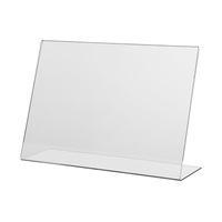 Tabletop Display / Menu Card Holder / L-Display "Classic" in Acrylic | 2 mm A4 landscape