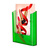 Leaflet Holder / Wall-Mounted Leaflet Holder / Leaflet Hanger "Colour" | neon green A4 32 mm