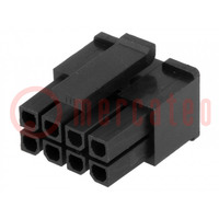 Connector: kabel-plaat; stekker; vrouwelijk; MF30; 3mm; PIN: 8