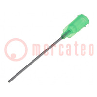 Needle: steel; 1.5"; Size: 18; straight; 0.84mm; Mounting: Luer Lock