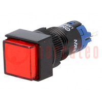 Switch: push-button; Pos: 2; SPDT; 0.5A/250VAC; 1A/24VDC; ON-(ON)