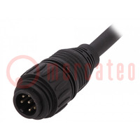 Connector: circular; plug; PIN: 7; male; cables; ECOMATE (C016)