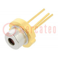 Diode: laser; 660÷678nm; 5mW; 9/32; TO18; THT; 2,2÷2,6VDC; rood