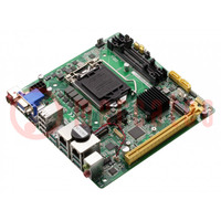 Placa base Mini-ITX; x86-64; compatible con LGA1151; 12VDC; DDR4