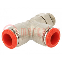 Push-in fitting; T-tap splitter; -0.99÷20bar; Thread: 1/4"