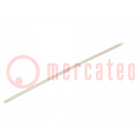 Insulating tube; silicone; natural; Øint: 1mm; Wall thick: 0.4mm