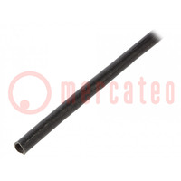 Insulating tube; fiberglass; black; -20÷155°C; Øint: 3.5mm