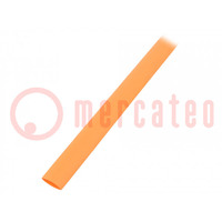 Heat shrink sleeve; glueless; 2: 1; 9.5mm; L: 1m; orange