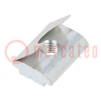 Nut; for profiles; Width of the groove: 10mm; stainless steel
