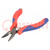 Pliers; precision,half-rounded nose; 140mm