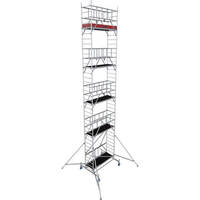 Rollgerüste Faltgerüst (Alu), Arbeitshöhe 10,8 m, Standhöhe 8,8 m,Gerüsthöhe 10 m, Gewicht 200,5 kg