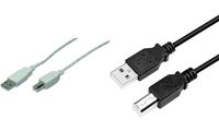 LogiLink USB 2.0 Kabel, USB-A - USB-B Stecker, 2,0 m, grau (11113620)