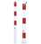 Schake Absperrpfosten rot/weiß H1300xB70xT70 mm umlegbar, ortsfest zum Einbetonieren