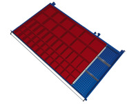 Einteilungsmaterialsatz Fronth. 200, 250, 300, 400mm à 51 St. SKB(1201 x 750 mm)