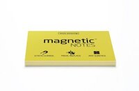 Karteczki elektrostatyczne Magnetic, 100x70mm, 100 sztuk, żółty