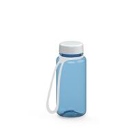 Artikelbild Drink bottle "Refresh" clear-transparent incl. strap, 0.4 l, translucent-blue/white