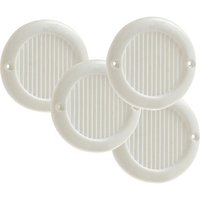 GRILLE D'AÉRATION RONDE PLASTIQUE BLANCHE AXELAIR Ø64MM - EN APPLIQUE