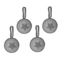 Ane set van 4 kerstster ballen decoraties
