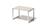 Cito Schreibtisch, 730 mm höhenfixes O-Gestell, H 19 x B 1200 x T 800 mm, Dekor grauweiß, Gestell verkehrsweiß