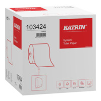 Produktabbildung - Toilettenpapier - Katrin Classic System Toilet 800 ECO, weiß, 9,9 x 11,5 cm, 2-lagig