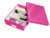 Organisationsbox Click & Store WOW, Mittel, Graukarton, pink
