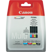 Canon CLI-551 C/M/Y/BK w/sec cartucho de tinta 4 pieza(s) Original Rendimiento estándar Negro, Cian, Magenta, Amarillo