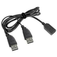 Gembird 0.9m 2x USB 2.0 A M/FM USB kábel 0,9 M 2 x USB A USB A Fekete