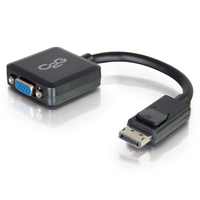 C2G Adaptador convertidor activo de DisplayPort™ macho a VGA hembra, 20 cm, negro