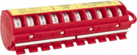 3M STD-0-9 cinta adhesiva Plástico Rojo, Blanco, Amarillo