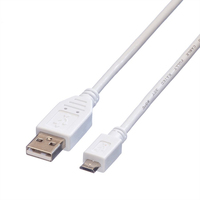 VALUE USB 2.0 Kabel, USB A Male - Micro USB B Male 0,15m