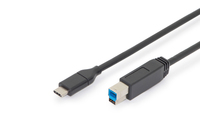 Ednet USB Type-C Verbindungskabel, Typ C auf B St/St, 1.8m, 3A, 5GB 3.0 Version, sw