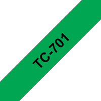Brother TC-701 Etiketten erstellendes Band Schwarz auf grün