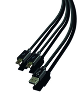 Steelplay JVAPS400040 USB Kabel 3 m USB 2.0 USB A 2 x Micro-USB B Schwarz