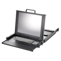 ROLINE 19" console-inschuif, 1 HE, 43 cm-TFT, VGA, USB en PS2, Duits keyboard