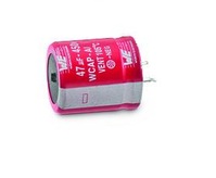 Würth Elektronik 861111484012 condensador Gris, Rojo Condensador fijo Cilíndrico CC 1 pieza(s)